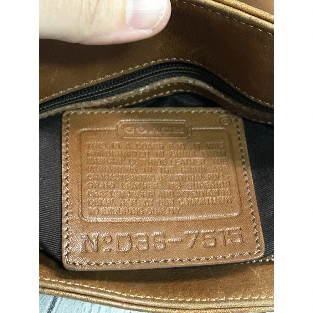 Vintage Coach Hampton Brown Leather Tote Bag 7515 Needs Restoring